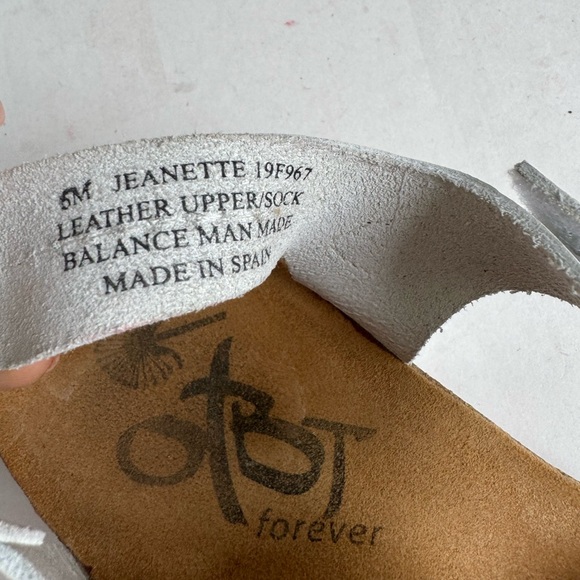 OTBT Jeanette Womens Leather Sandals Size 6 White Silver Lite Platform Wedge - Picture 11 of 12